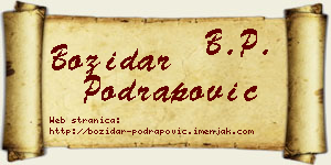 Božidar Podrapović vizit kartica